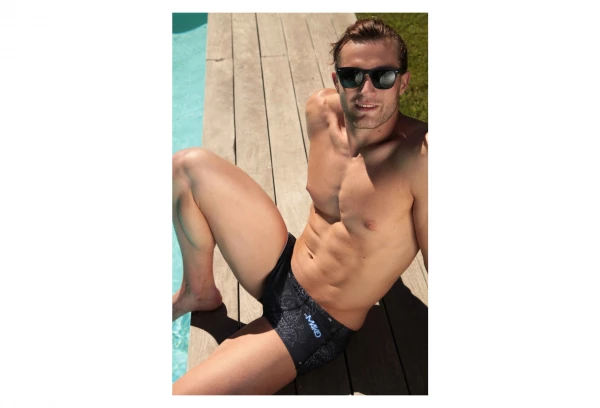 Mako Maillot De Bain Boxer Shorty Hana Noir Bleu / Jaune 4 Mako Maillot De Bain Boxer Shorty Hana Noir Bleu / Jaune – Image 4