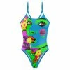 Maillot De Bain Femme 1 Pièce Otso Swimsuit Chupa Chups Warhool Bleu