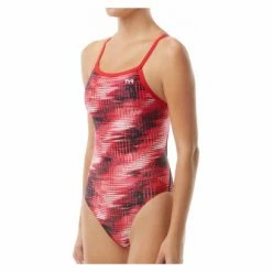 Maillot De Bain 1 Piece Femme Tyr Surge Diamondfit Rouge