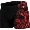 Maillot De Bain Boxer Speedo Allover V-cut Aquashort Noir Rouge Noir / Bleu