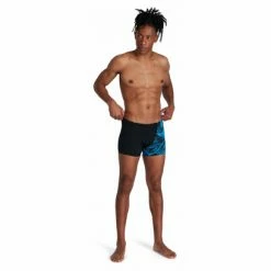 Maillot De Bain Boxer Speedo Allover V-cut Aquashort Noir Rouge Noir / Bleu -Équipement Natation Soldes unnamed file 1218