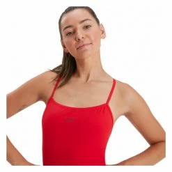 Maillot De Bain 1 Pièce Femme Speedo Eco+ Thinstrap Rouge -Équipement Natation Soldes unnamed file 1256