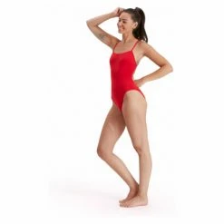 Maillot De Bain 1 Pièce Femme Speedo Eco+ Thinstrap Rouge -Équipement Natation Soldes unnamed file 1257