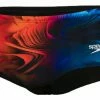 Maillot De Bain Speedo Placement Digital Brief 14 Cm Noir / Rouge / Bleu