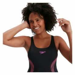 Maillot De Bain Femme Speedo Eco+ Placem Muscleb Noir -Équipement Natation Soldes unnamed file 1268