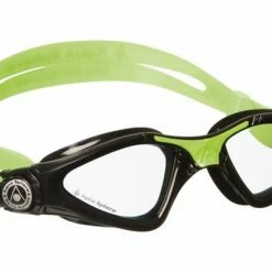 Lunettes De Bain Aquasphere Kayenne Jr Noir Vert Verres Clairs Enfant Translucide / Bleu