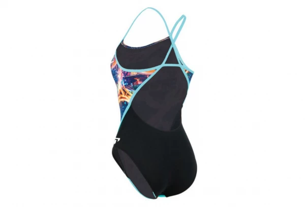Maillot De Bain 1-Pièce Femme Michael Phelps Trafic Racing Back / Bleu / Multi 2 Maillot De Bain 1-Pièce Femme Michael Phelps Trafic Racing Back / Bleu / Multi – Image 2