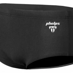 Maillot De Bain Boxer Michael Phelps Solid 14cm Brief Noir Homme Noir / Blanc