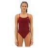 Maillot De Bain Femme 1 Pièce Tyr Lapped Cutoutfit Rouge