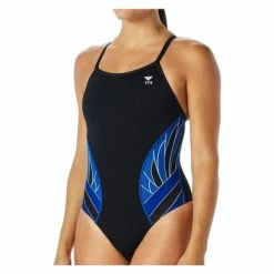 Maillot De Bain De Natation Femme Une Piece Tyr Phoenix Diamondfit Noir/Bleu Noir / Rouge