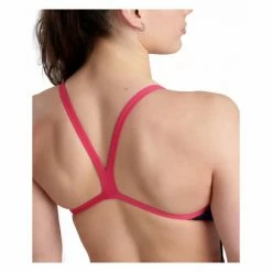 Maillot De Bain 1 Pièce Arena Allover Challenge Back Bleu Rose -Équipement Natation Soldes unnamed file 1713