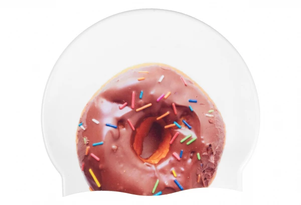 Bonnet De Bain Arena Swim Cap HD Blanc Donuts 1 Bonnet De Bain Arena Swim Cap HD Blanc Donuts