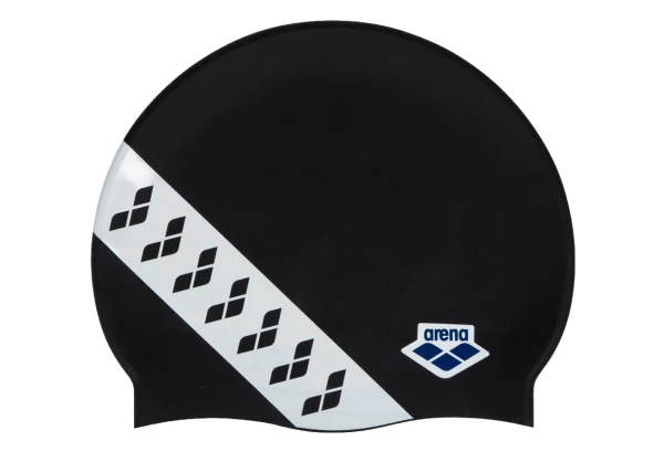 Bonnet De Bain Arena Icons Team Stripe Noir 1 Bonnet De Bain Arena Icons Team Stripe Noir
