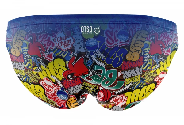 Maillot De Bain Otso Slip Chupa Chups Graffiti Orange 2 Maillot De Bain Otso Slip Chupa Chups Graffiti Orange – Image 2