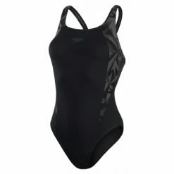 Maillot De Bain Femme Speedo Boom Logo Splice Muscleback Noir/Rose Noir / Bleu -Équipement Natation Soldes unnamed file 2152