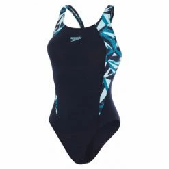 Maillot De Bain Femme Speedo Boom Logo Splice Muscleback Noir/Rose Noir / Bleu -Équipement Natation Soldes unnamed file 2153