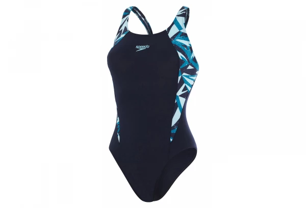 Maillot De Bain Femme Speedo Boom Logo Splice Muscleback Noir/Bleu Noir / Rose 1 Maillot De Bain Femme Speedo Boom Logo Splice Muscleback Noir/Bleu Noir / Rose
