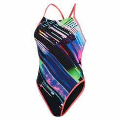 Maillot De Bain Femme Speedo Placement Dos à Lanières Multicouleur
