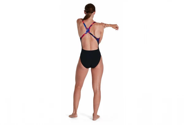 Maillot De Bain Femme Speedo Placement Powerback Noir/Rouge 4 Maillot De Bain Femme Speedo Placement Powerback Noir/Rouge – Image 4