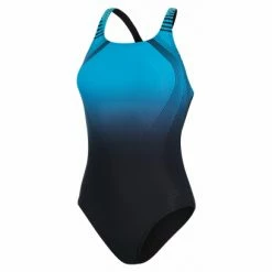 Maillot De Bain Femme Speedo Digital Placement Medalist Noir Bleu Noir / Orange