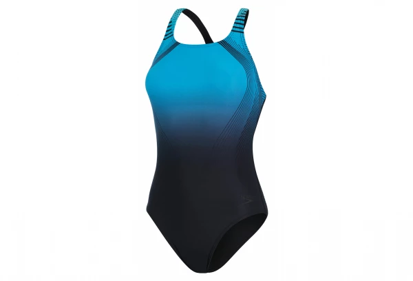 Maillot De Bain Femme Speedo Digital Placement Medalist Noir Bleu Noir / Orange 1 Maillot De Bain Femme Speedo Digital Placement Medalist Noir Bleu Noir / Orange