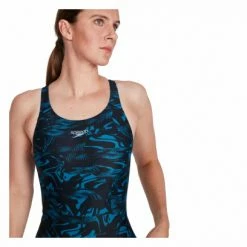 Speedo Maillot De Bain Femme Allover Recordbreaker Noir/Bleu Bleu / Rose -Équipement Natation Soldes unnamed file 2213