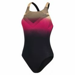 Maillot De Bain Femme Speedo Digital Placement Medalist Noir/Orange/Rose Noir / Bleu -Équipement Natation Soldes unnamed file 2221