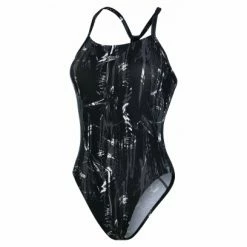 Maillot De Bain Femme Speedo Allover Rippleback Noir/Gris/Blanc