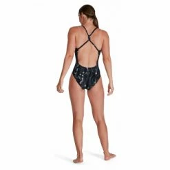 Maillot De Bain Femme Speedo Allover Rippleback Noir/Gris/Blanc -Équipement Natation Soldes unnamed file 2226