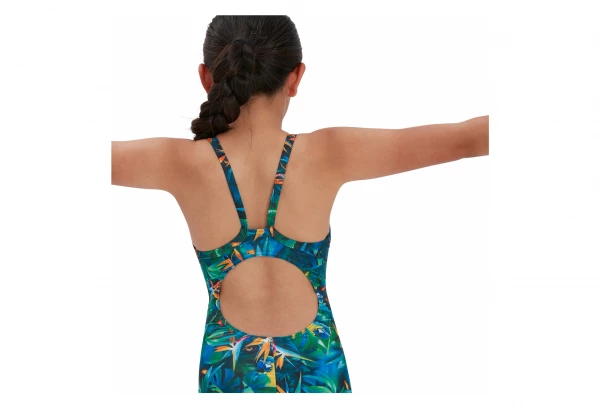 Maillot De Bain Junior Speedo Allover Thinstrap Muscleback Noir Vert 2 Maillot De Bain Junior Speedo Allover Thinstrap Muscleback Noir Vert – Image 2