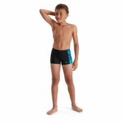 Maillot De Bain Junior Speedo Hyper Boom Panel Aquashort Noir Bleu -Équipement Natation Soldes unnamed file 2271
