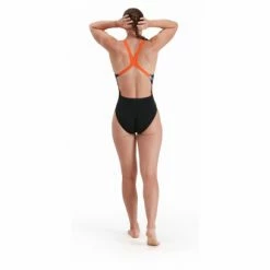 Speedo Maillot De Bain Femme End+ Placem Dig Powerb Noir Orange Noir / Rose -Équipement Natation Soldes unnamed file 2277