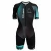 Combinaison Trifonction Manches Courtes Femme Santini X IronMan Ikaika Vert/Noir Noir / Vert