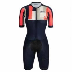 Combinaison Trifonction Femme Santini X IronMan Aahonoui Bleu/Rose
