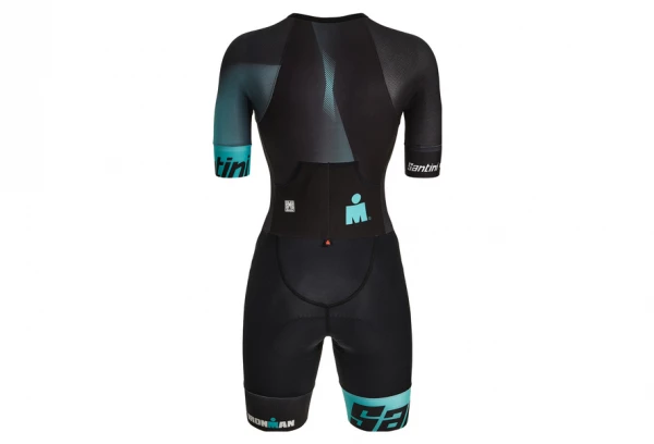 Combinaison Trifonction Manches Courtes Femme Santini X IronMan Ikaika Vert/Noir Noir / Vert 3 Combinaison Trifonction Manches Courtes Femme Santini X IronMan Ikaika Vert/Noir Noir / Vert – Image 3