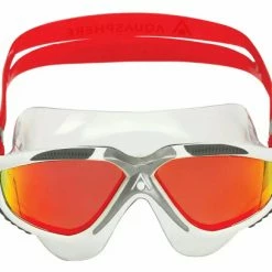 Lunettes De Bain Aquasphere Vista Blanc - Verre Rouge Argent / Blanc / Translucide