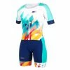 Combinaison Femme Trifonction Z3rod Racer TTSUIT Kubik Block Bleu Blanc Bleu / Blanc