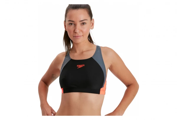 Maillot De Bain Femme Speedo Colourblock Slice Noir Gris 2 Maillot De Bain Femme Speedo Colourblock Slice Noir Gris – Image 2