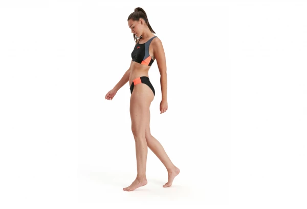 Maillot De Bain Femme Speedo Colourblock Slice Noir Gris 4 Maillot De Bain Femme Speedo Colourblock Slice Noir Gris – Image 4