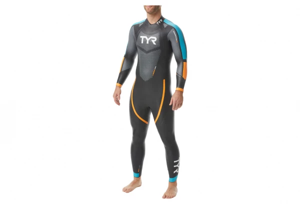 Combinaison De Triathlon TYR Hurricane Cat 2 Noir/Bleu/Orange 1 Combinaison De Triathlon TYR Hurricane Cat 2 Noir/Bleu/Orange