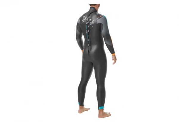 Combinaison De Triathlon TYR Hurricane Cat 2 Noir/Bleu/Orange 2 Combinaison De Triathlon TYR Hurricane Cat 2 Noir/Bleu/Orange – Image 2