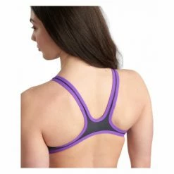 Maillot De Bain 1 Pièce Arena One Biglogo Gris Gris / Violet -Équipement Natation Soldes unnamed file 368