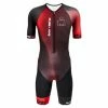 Combinaison Trifonction Manches Courtes Santini X IronMan Ikaika Noir/Rouge Noir / Rouge