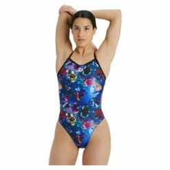 Maillot De Bain Femme Arena Challenge Back Allover Noir Multi-Couleurs -Équipement Natation Soldes unnamed file 510
