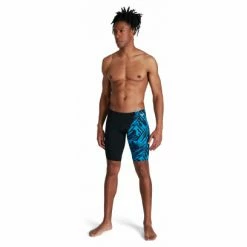 Maillot De Bain Jammer Speedo Allover V-Cut Noir Bleu