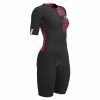 Combinaison Compressport Aero Trisuit Femme Noir/Rose