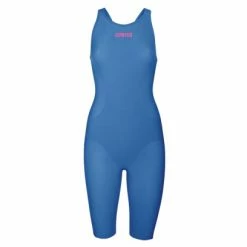 Maillot De Bain Combinaison Arena Powerskin R-EVO ONE Dos Ouvert Bleu / Rose Femme