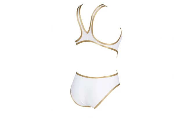 Arena Femme One Biglogo One Piece Blanc Gold Gris / Violet 2 Arena Femme One Biglogo One Piece Blanc Gold Gris / Violet – Image 2