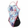 Maillot De Bain 1-Pièce Femme Michael Phelps Sakura Racing Back Bleu / Noir