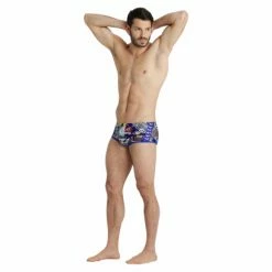 Maillot De Bain Arena Short Icons Allover Bleu
